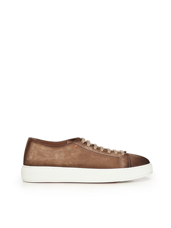 Santoni Sneakers Brown Goatskin