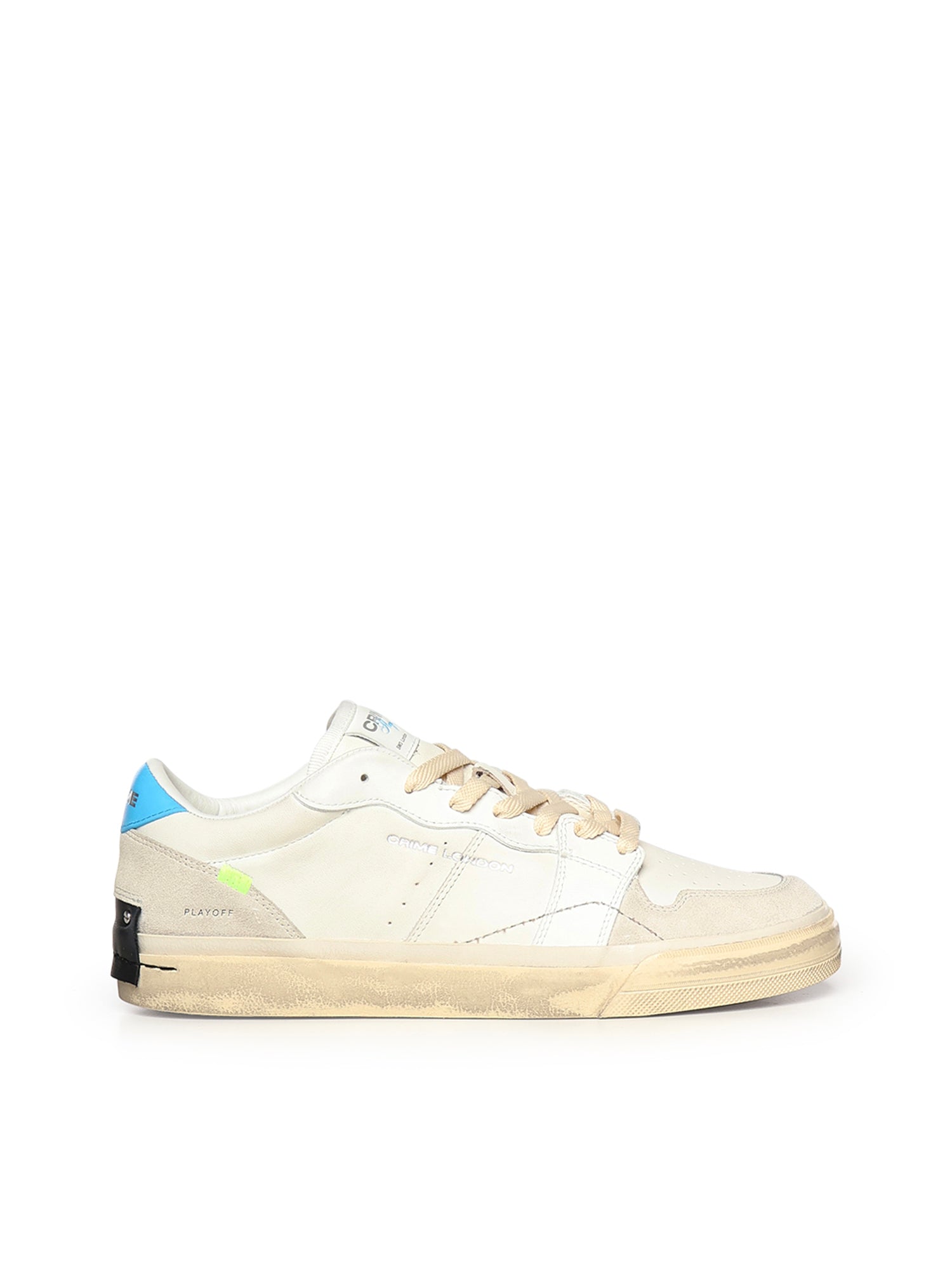 Crime London Sneakers Blue Leather Fabric
