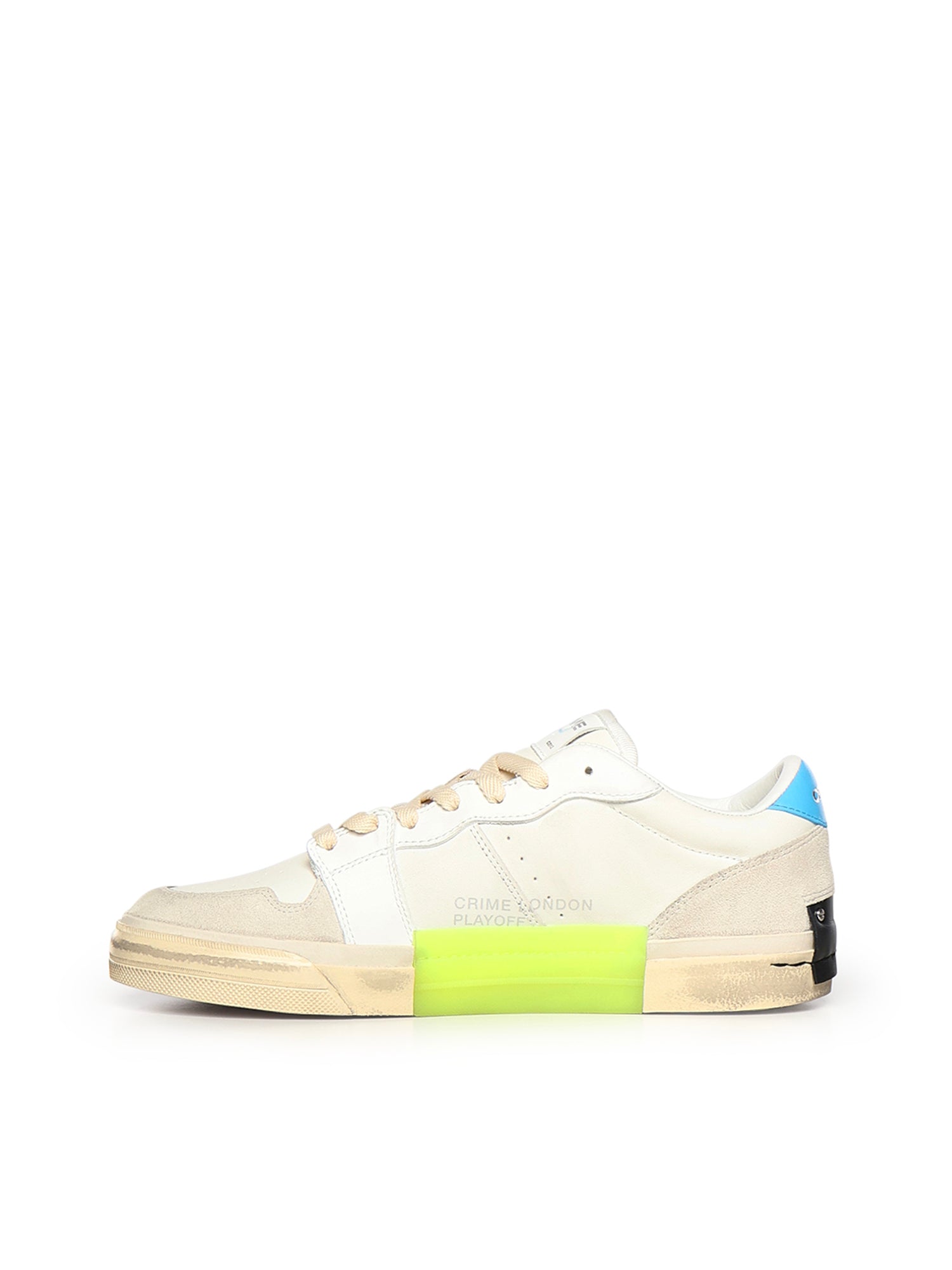 Crime London Sneakers Blue Leather Fabric