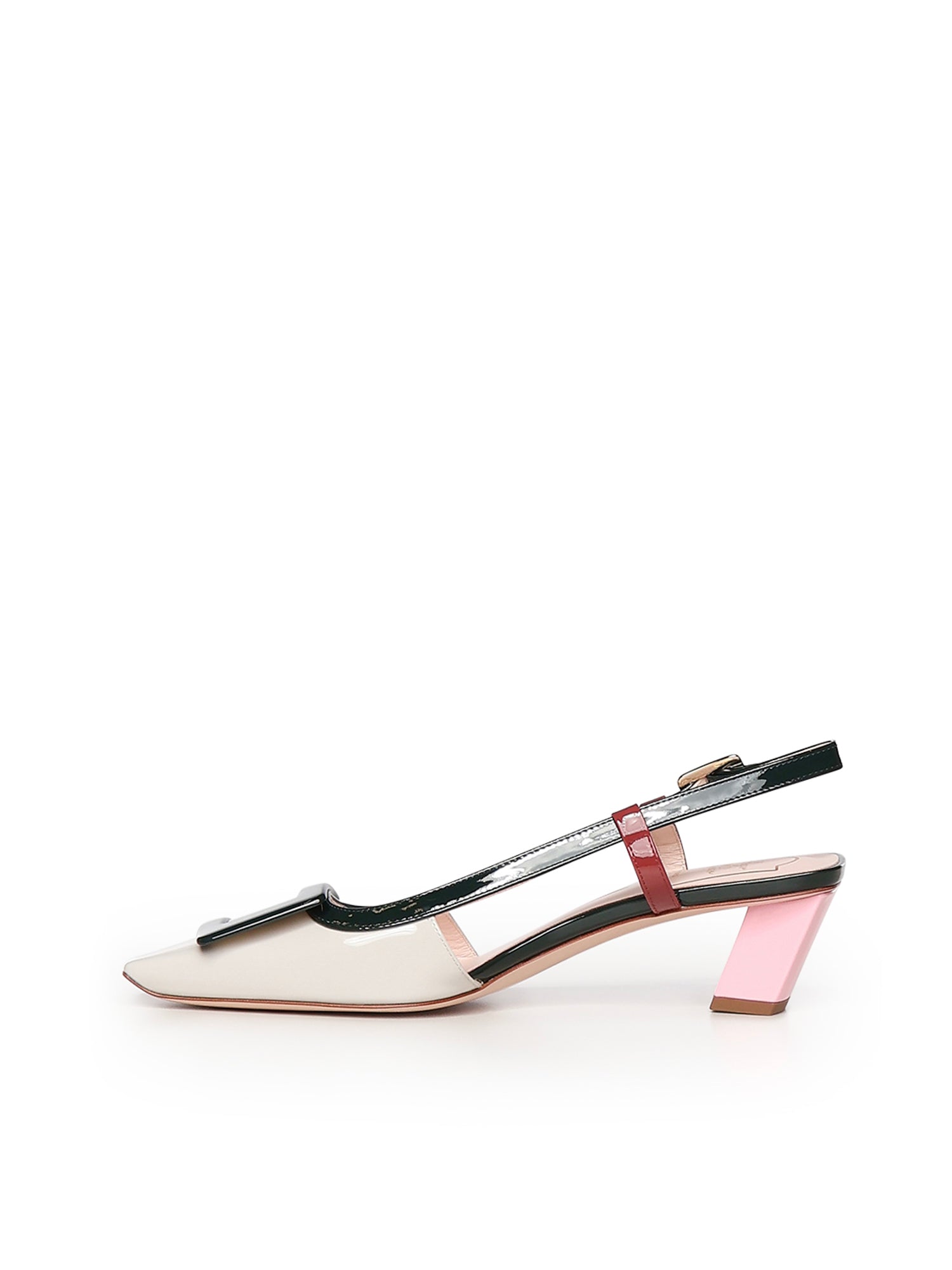 Roger Vivier Flat shoes White/green/turquoise Calfskin