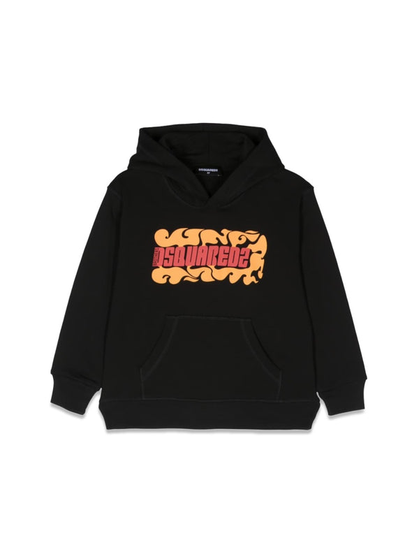Hooded Sweatshirt Black Cotton Sweatshirts