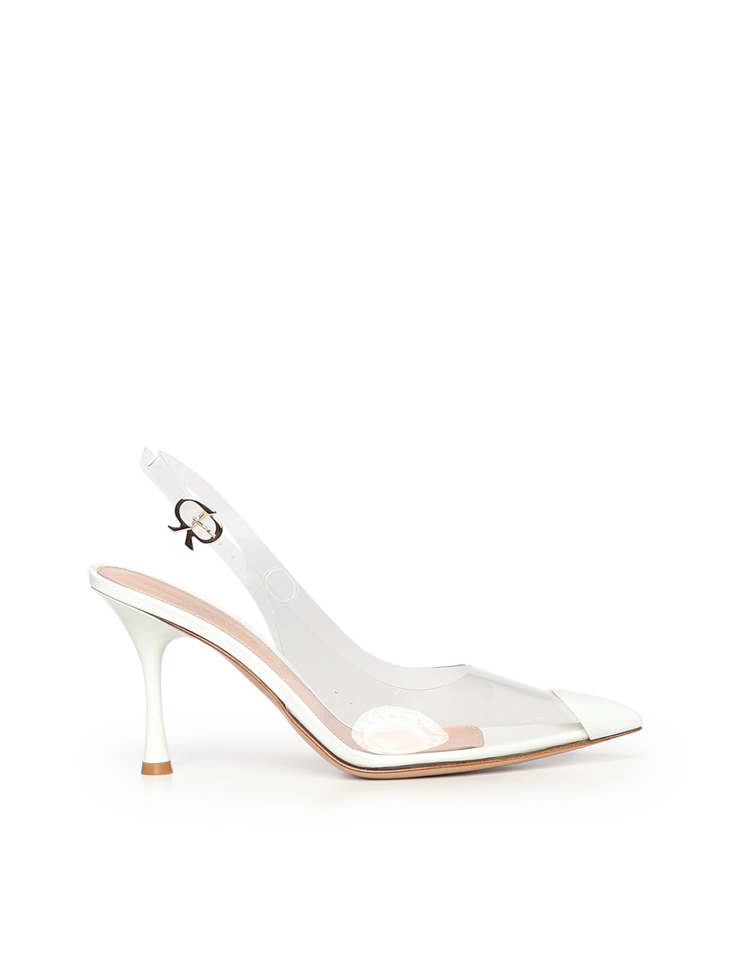 Gianvito Rossi Flat shoes Trasparent/white Tpu