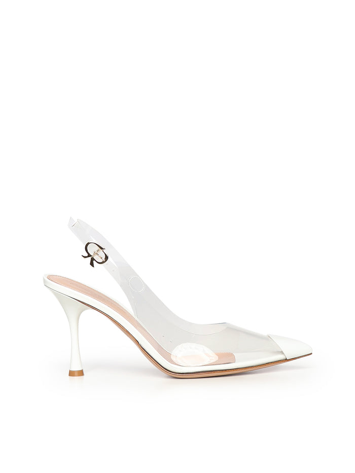 Gianvito Rossi Flat shoes Trasparent/white Tpu