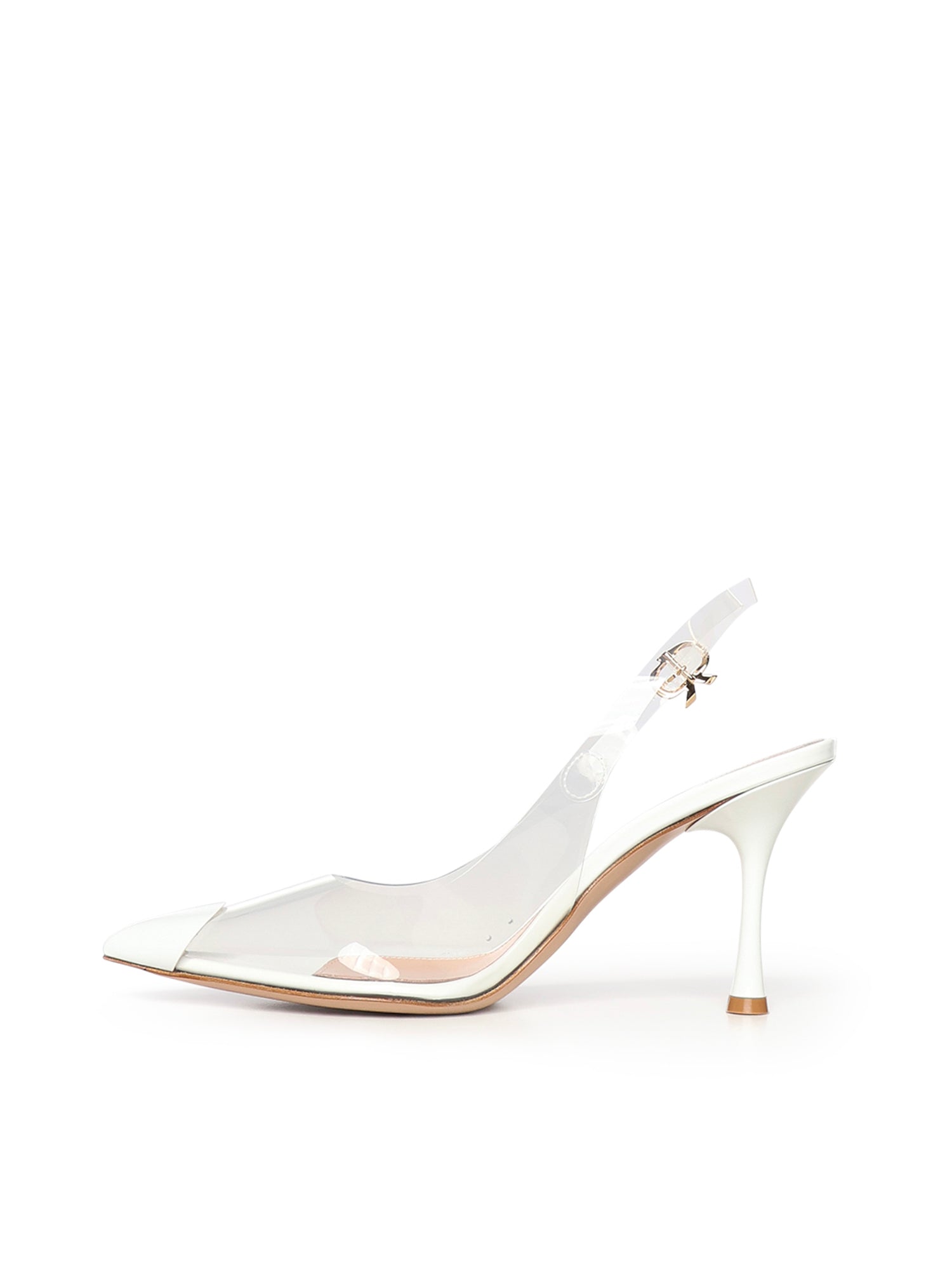Gianvito Rossi Flat shoes Trasparent/white Tpu