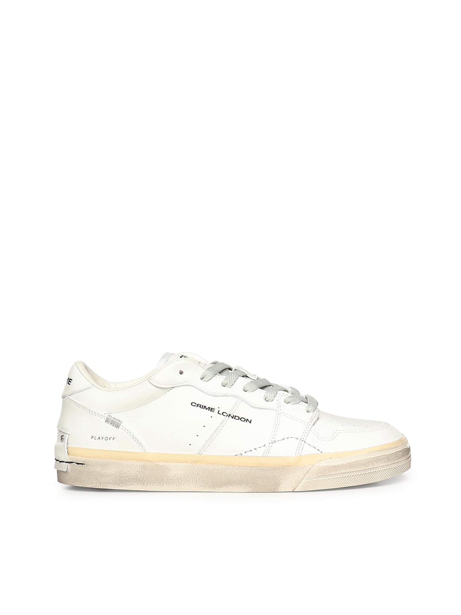 Crime London Sneakers White Leather Fabric