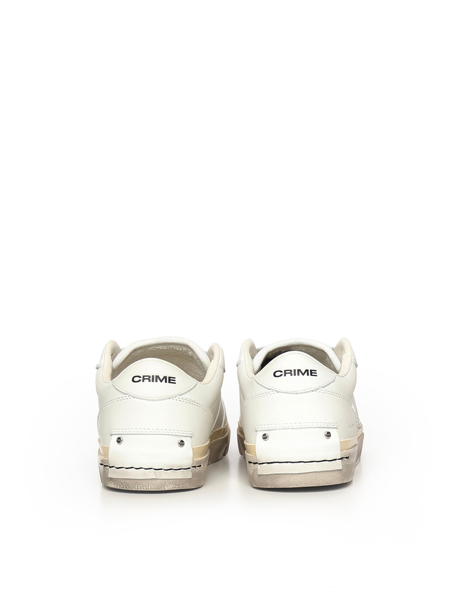 Crime London Sneakers White Leather Fabric