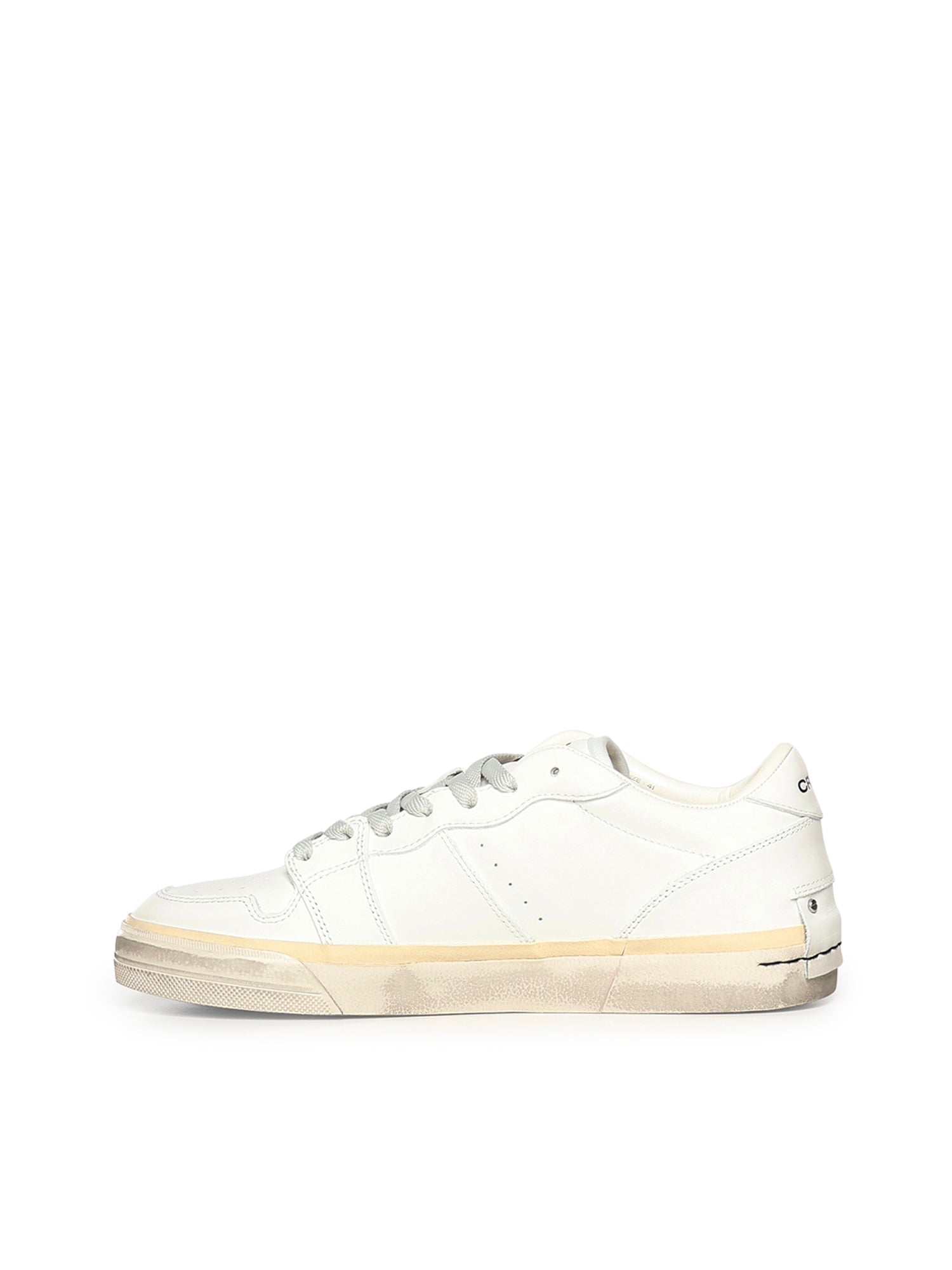 Crime London Sneakers White Leather Fabric