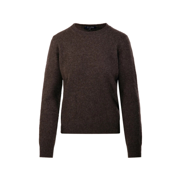 Knitted Round Neck Voliera Sweater Brown Wool
