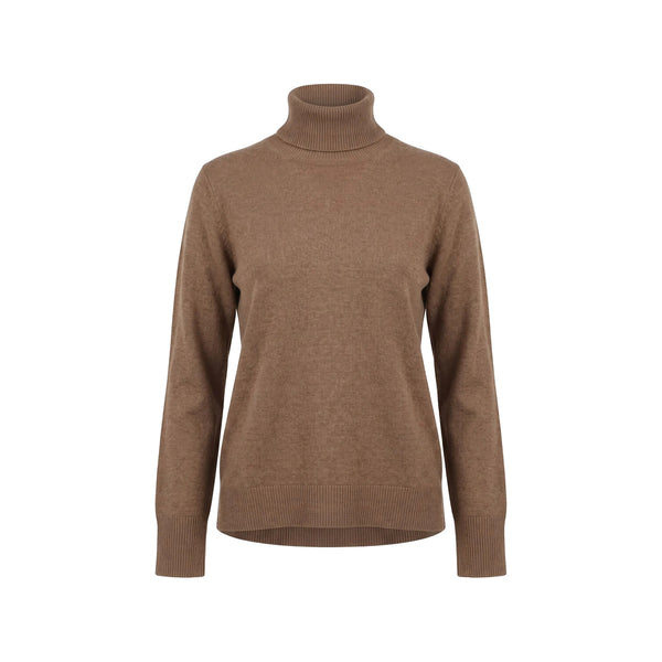 Roll Neck Sweater Allegra Brown Wool