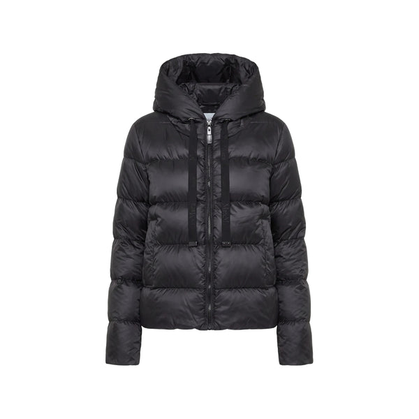 Hooded Jacket Black Polyester