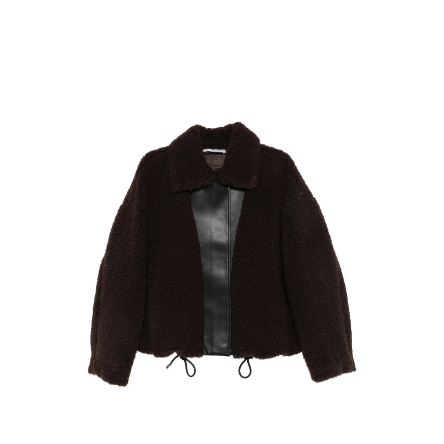 Faux Shearling Jacket Brown-Black Brown/black Fur &