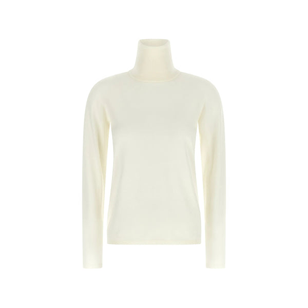 Virgin Wool Turtleneck Sweater White