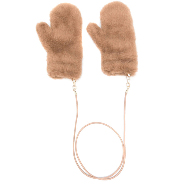 Camel Hair Mittens Brown Glove