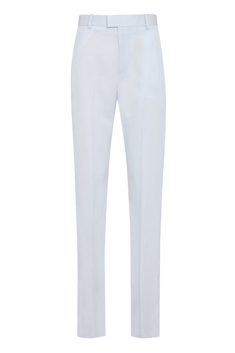 Straight-Leg Trousers Turquoise Viscose Straight