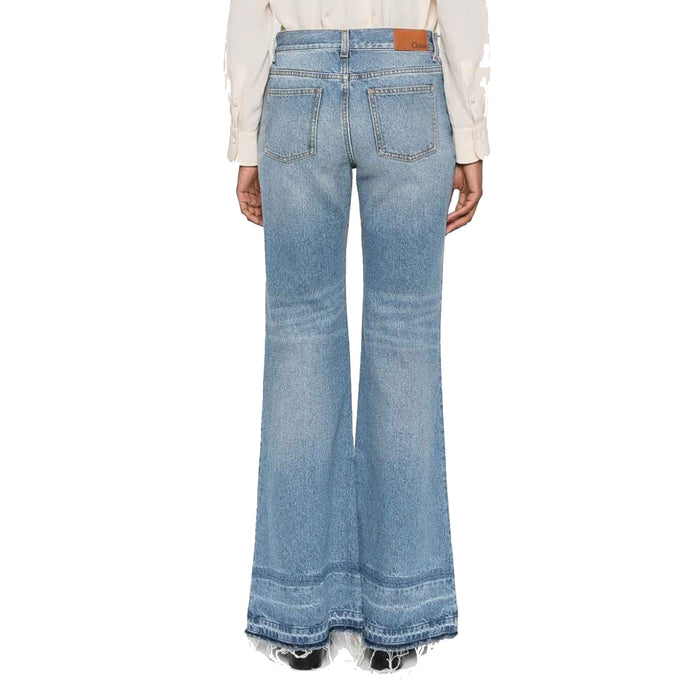Chloé Bootcut Jeans Blue Cotton