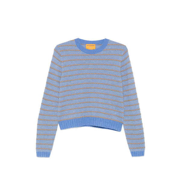 Sweater Cashmere Cable-Knit Blue-Neutrals Blue/neutrals Polo Shirts