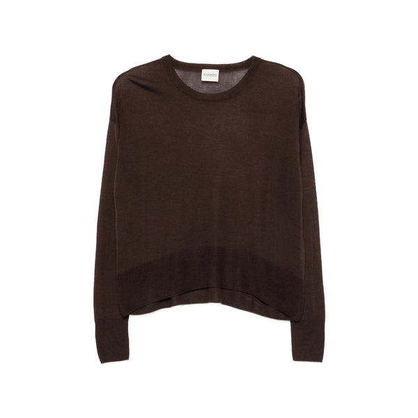 Sweater Fine Knit Wool Brown Jumpers