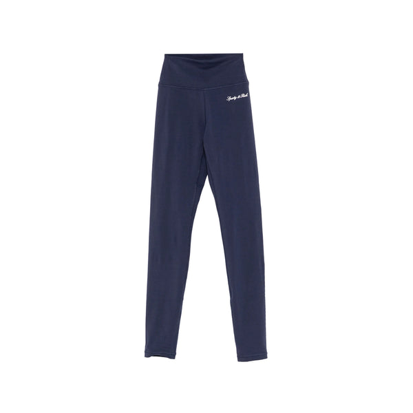 High-Waisted Leggings Blue Polyamide Performance