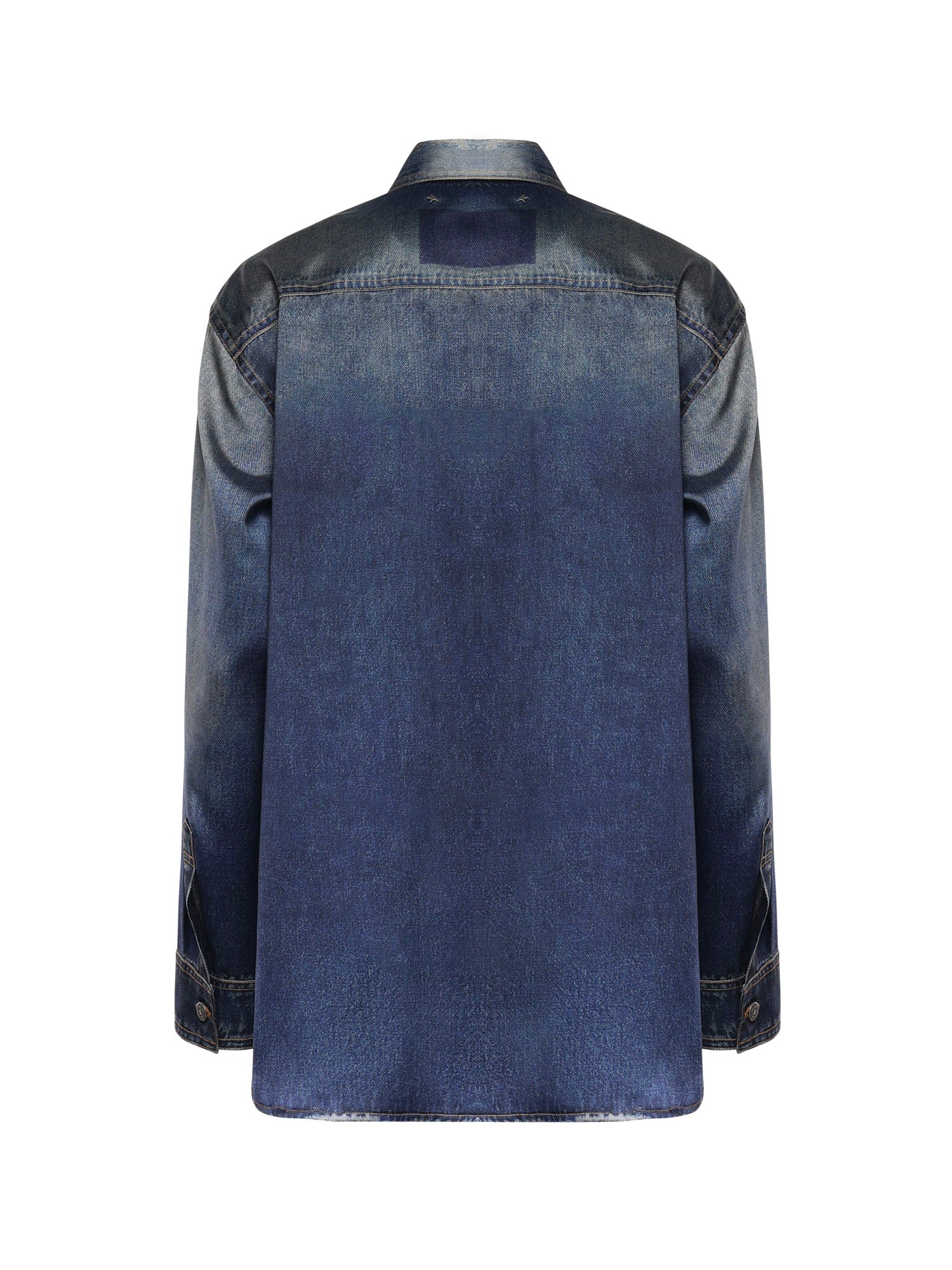 Golden Goose Shirts Denim Effect Blue Polyester