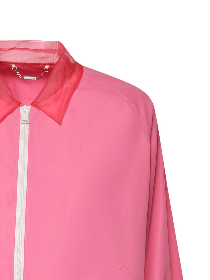 Fendi Coats Pink Viscose