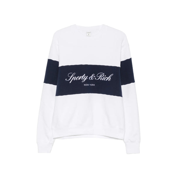 Crew Neck Sweater White Cotton Sweatshirts