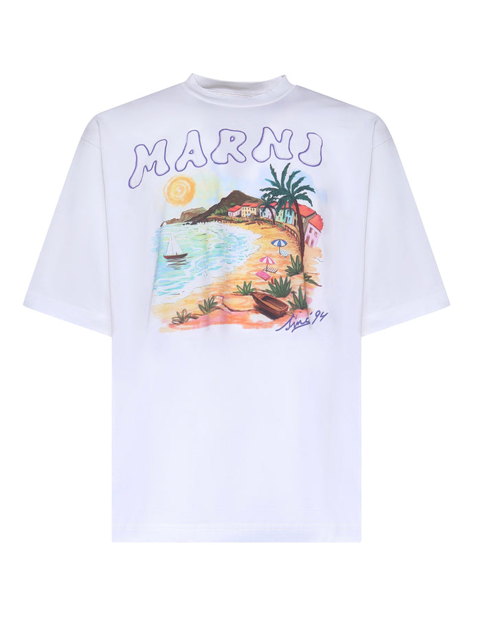 Marni T-Shirts And Polos White Cotton Knit