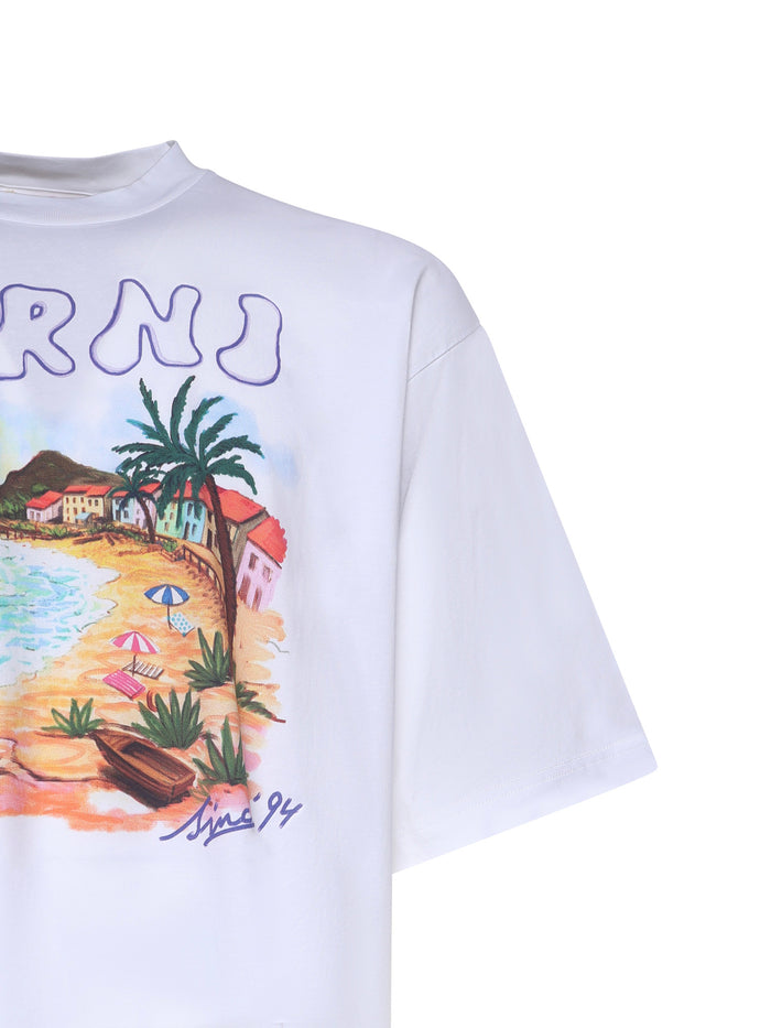 Marni T-Shirts And Polos White Cotton Knit
