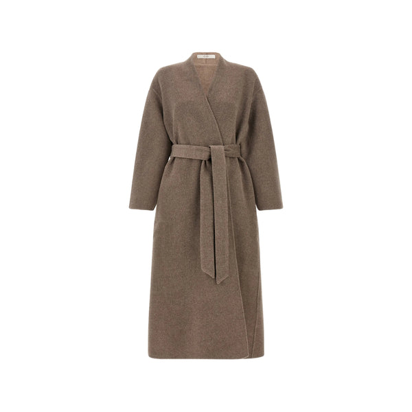 Coat Brown Wool And Cashmere Oversized
