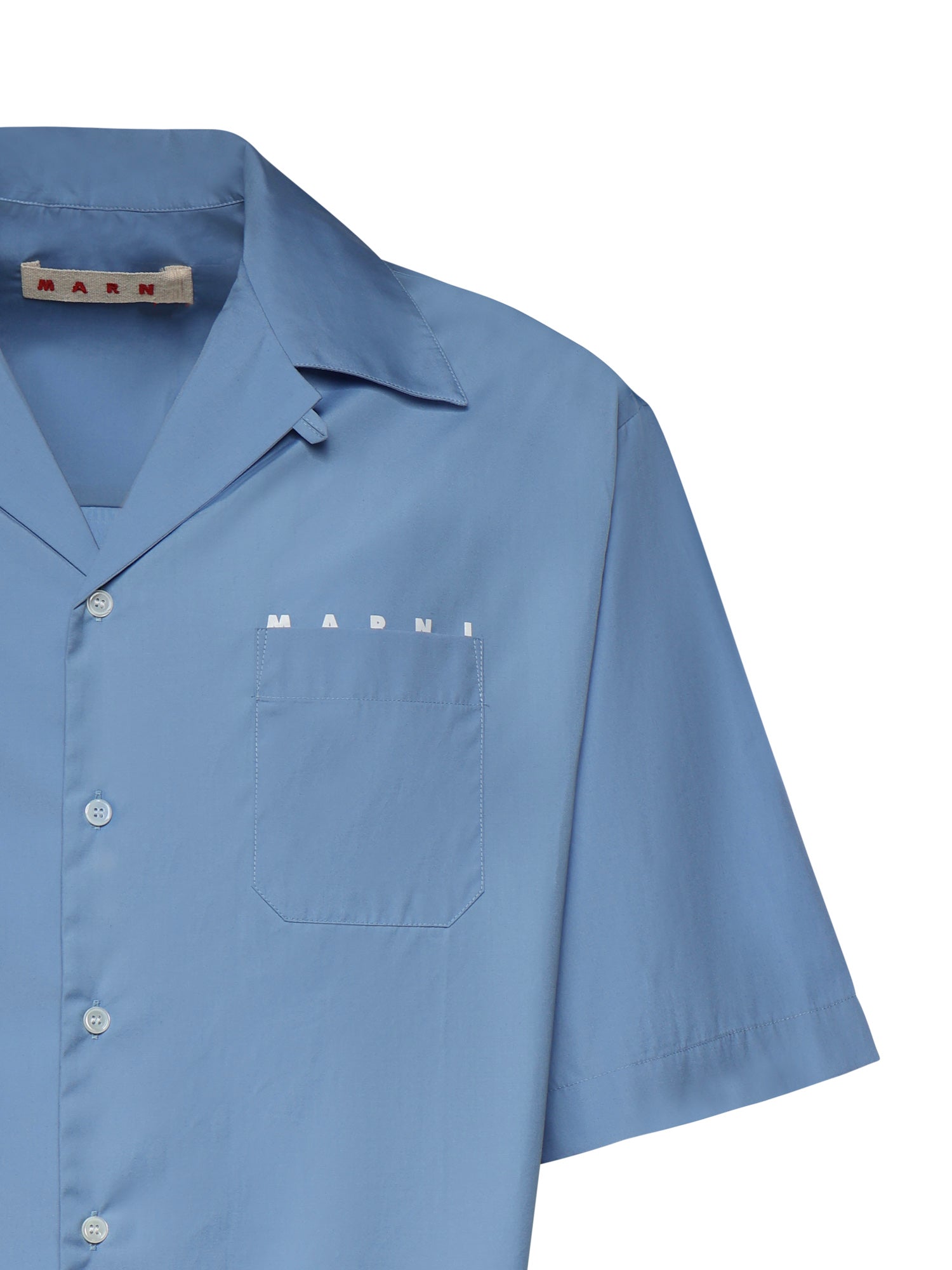 Marni Shirts Blue Cotton Woven