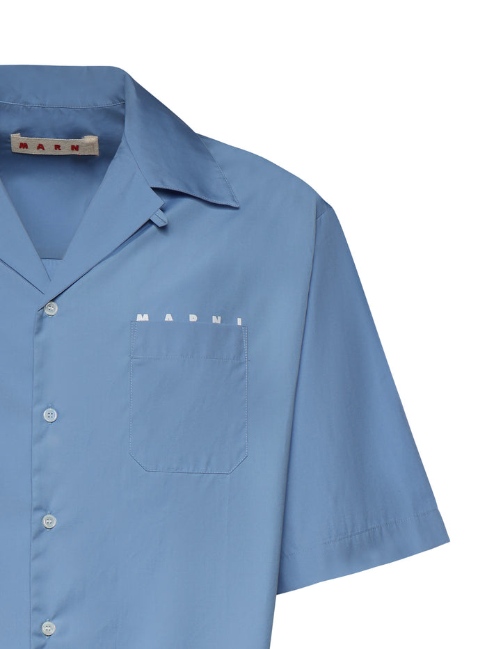 Marni Shirts Blue Cotton Woven