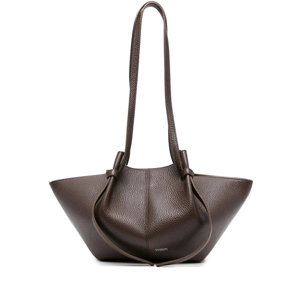 Leather Shoulder Bag Mochi Brown Calf