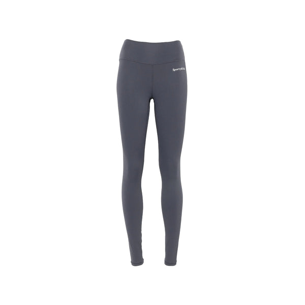 High-Waisted Trousers Grey Polyamide