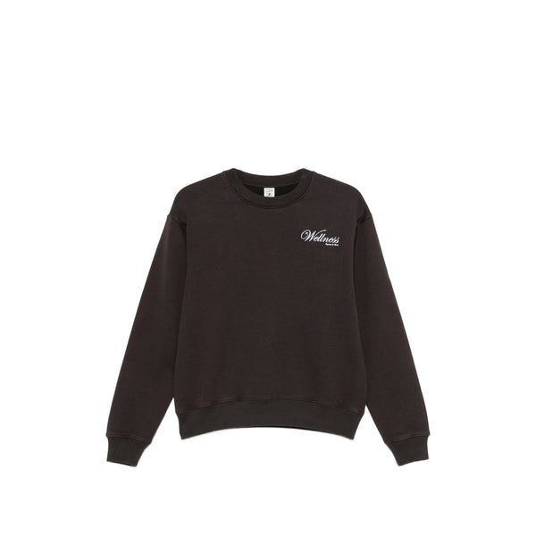 Crew Neck Sweater Brown Cotton Sweatshirts