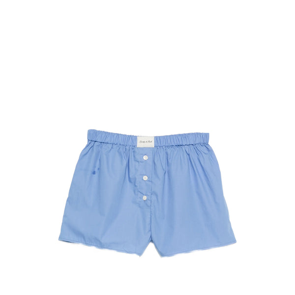 Mini Shorts Blue Cotton