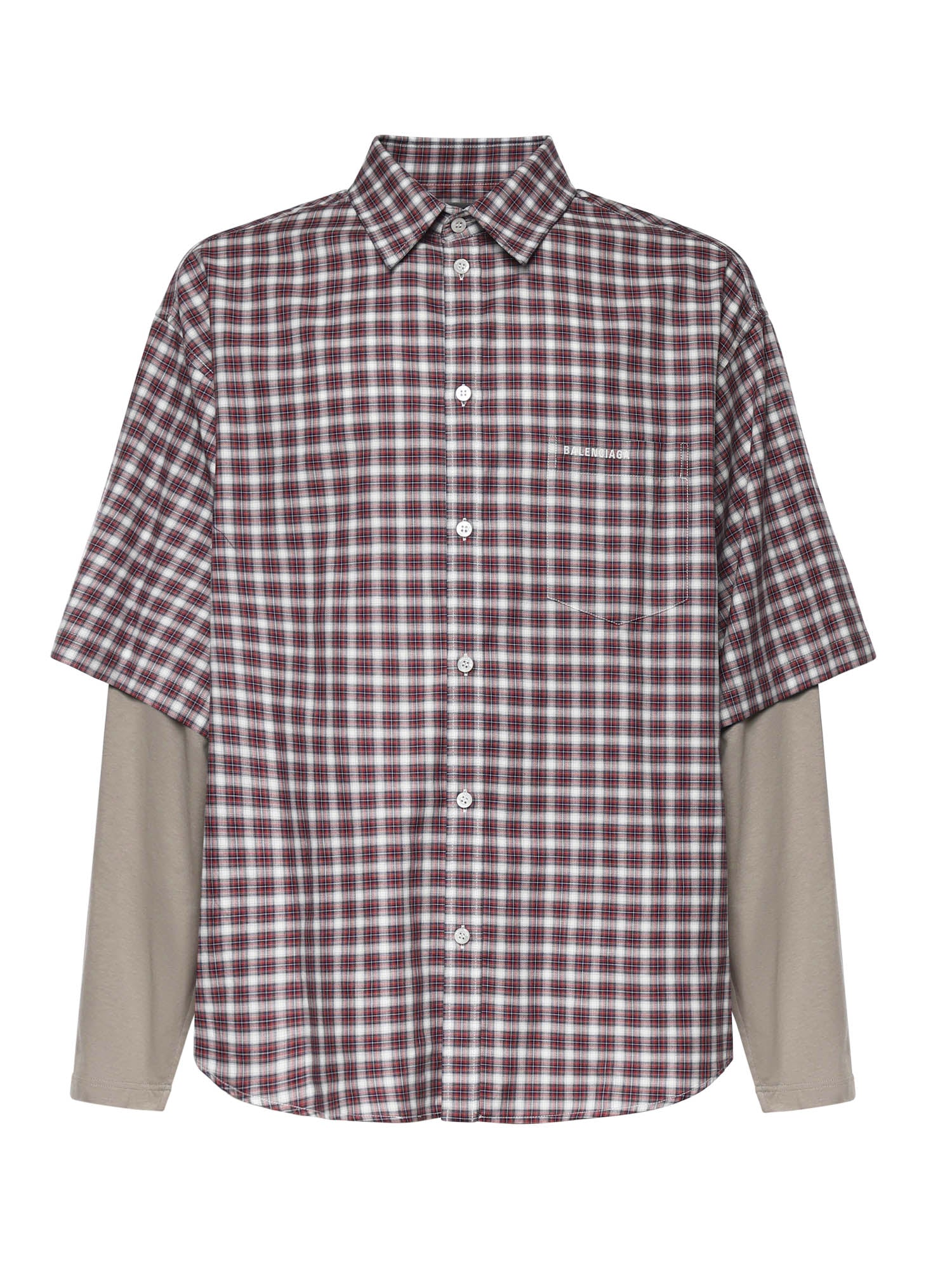 Balenciaga Shirts Red/navy Cotton