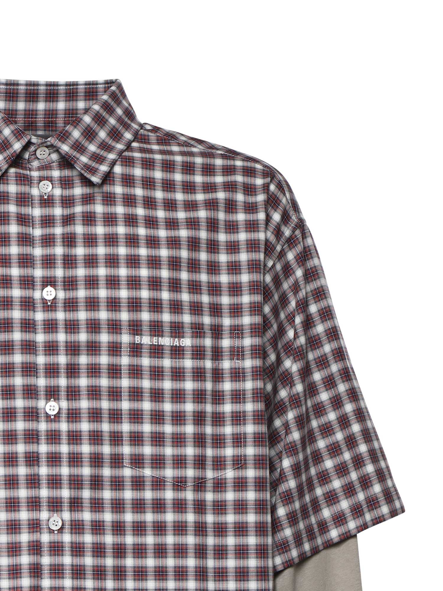 Balenciaga Shirts Red/navy Cotton