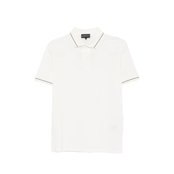 Polo Shirt White Cotton Outer: Cotton; Trims