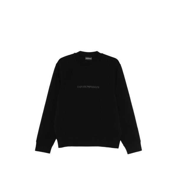 Sweatshirt Crew Neck Black Cotton: 76. Sweatshirts