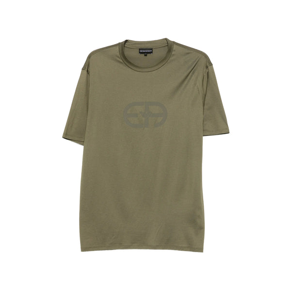 Crew Neck T-Shirt Green Cotton T-shirts