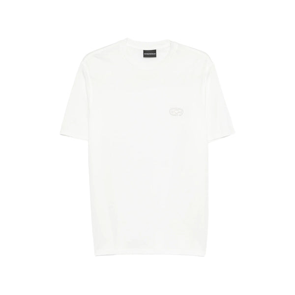 T-Shirt With White Logo Cotton T-shirts