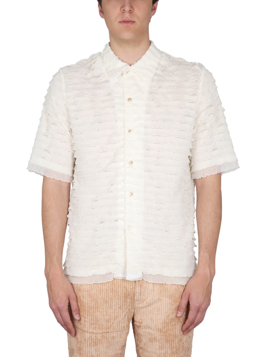 Noam Shirt With French Collar White Polyester
