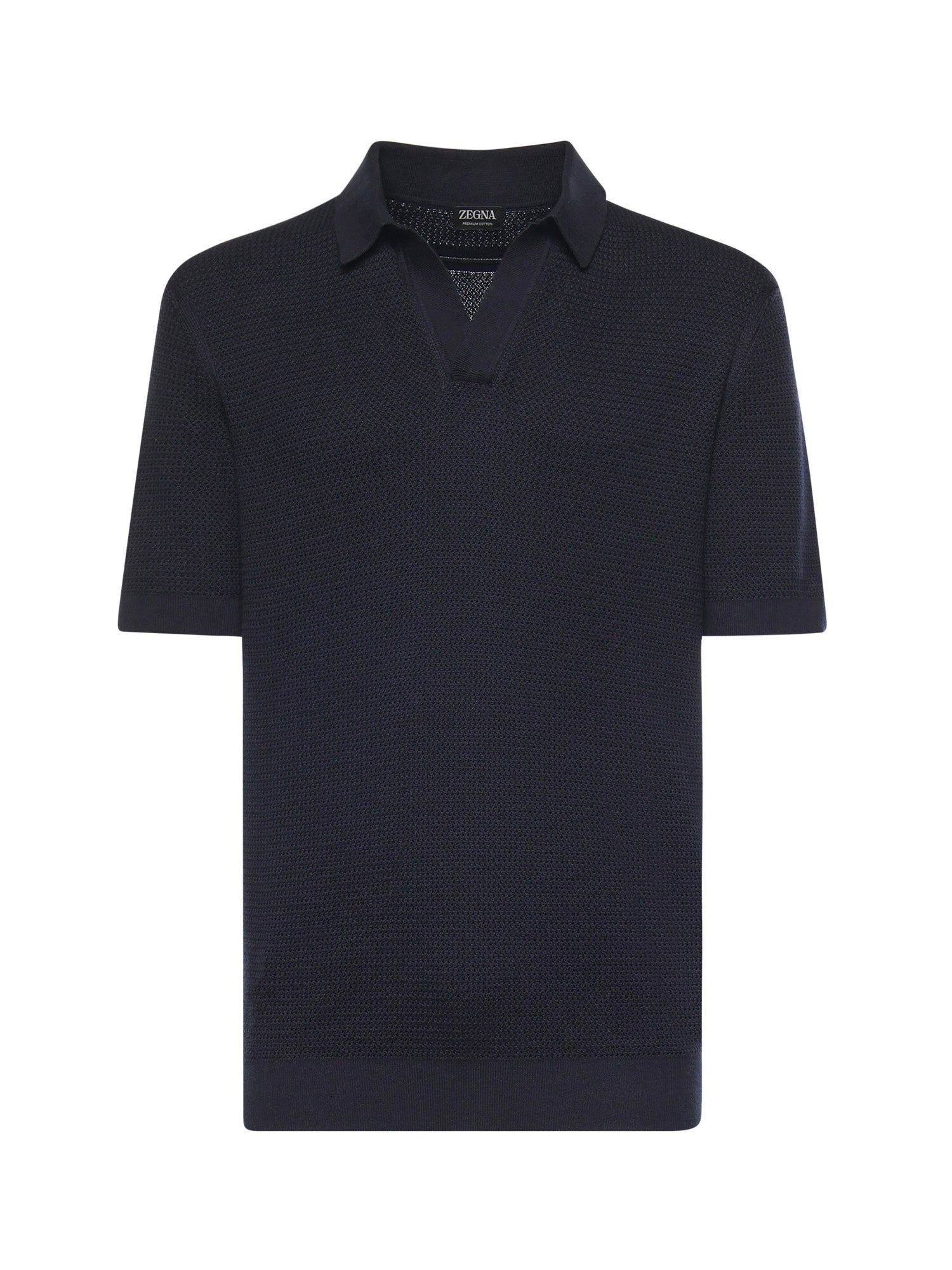 ZEGNA T-shirts and Polos Blue Navy Cotton