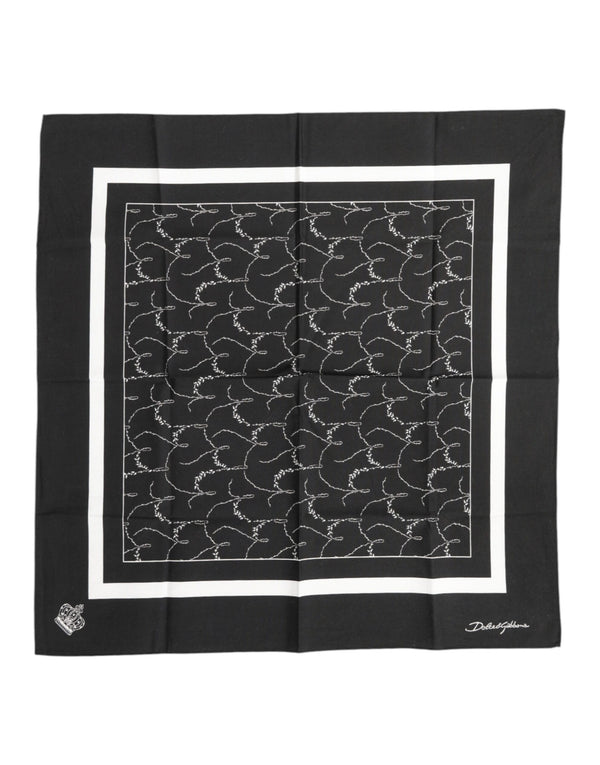 Dolce & Gabbana 100% Cotton scarf in black