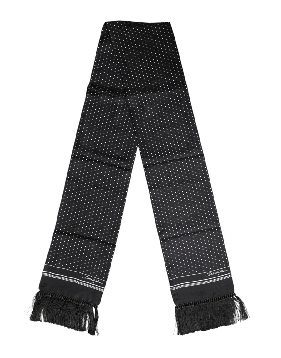 Dolce & Gabbana 100% Silk scarf in black