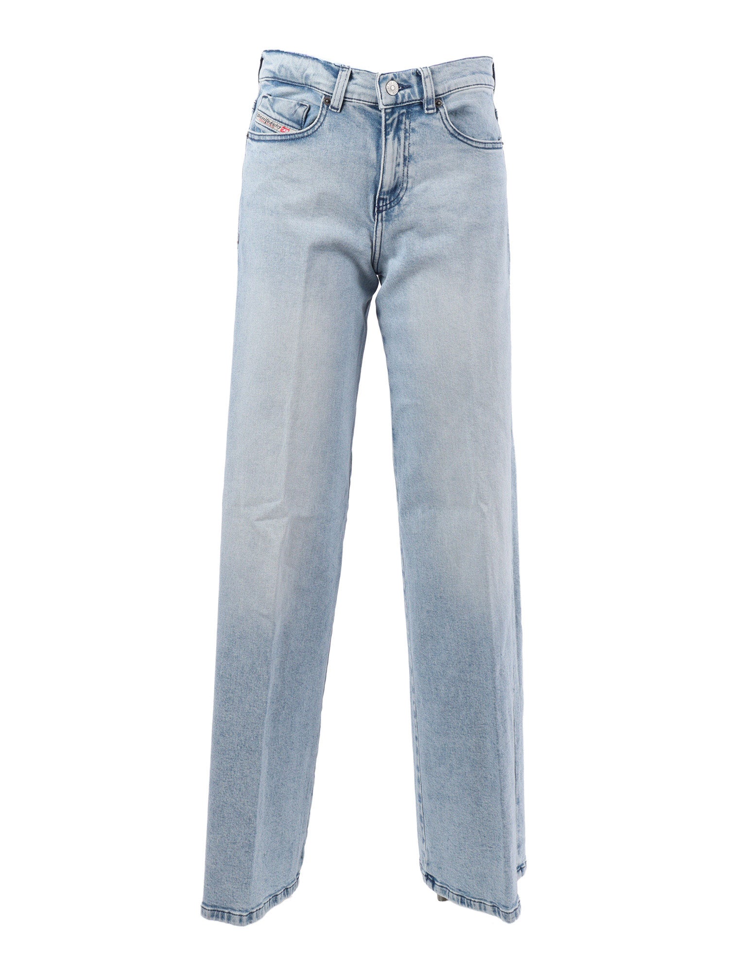5 pockets Blue Cotton Elastane Jean