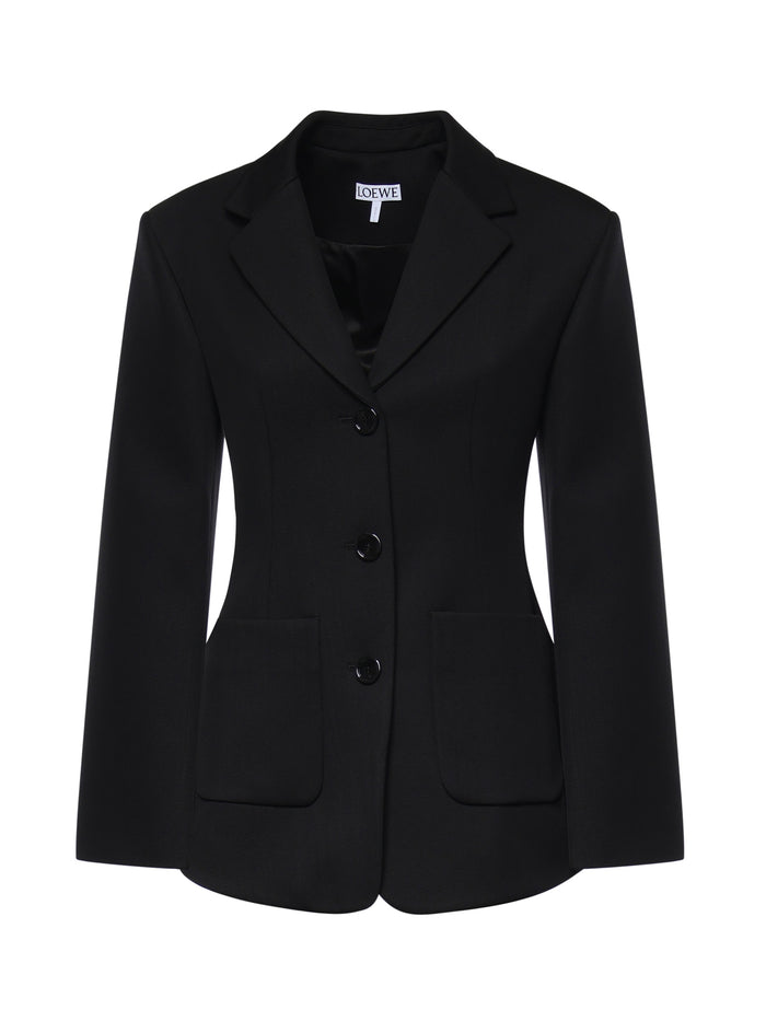 Loewe Jackets Black Wool