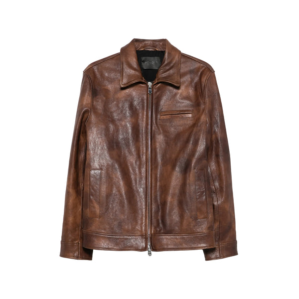 Leather Jacket Lambskin Brown