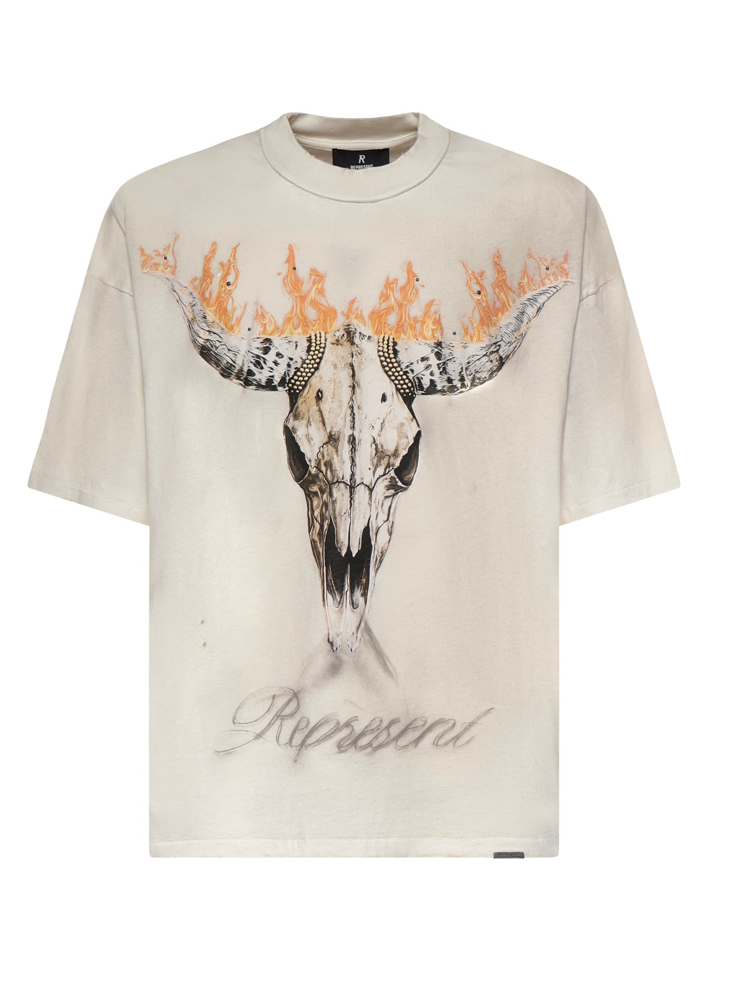 Represent T-shirts and Polos Washed Ecru Cotton