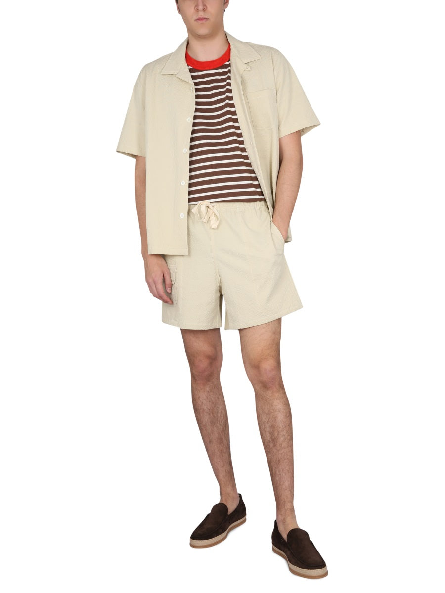 Cocktail Shirt With Bowling Neck Powder Cotton