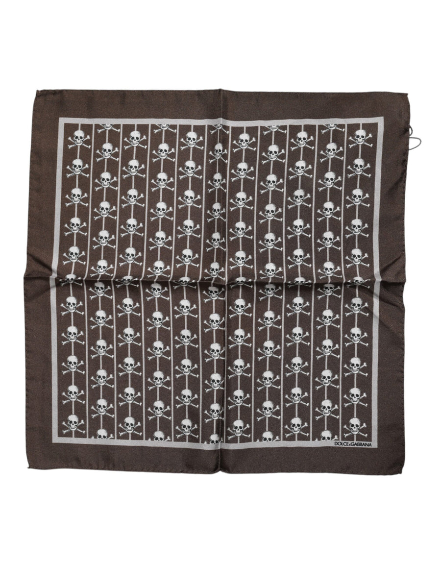 Dolce & Gabbana 100% Silk scarf in brown